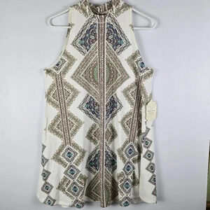 Altar'd State Caddo boho sleeveless mock neck mini dress